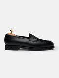 The Penny Loafer - Black Grain & Black Suede