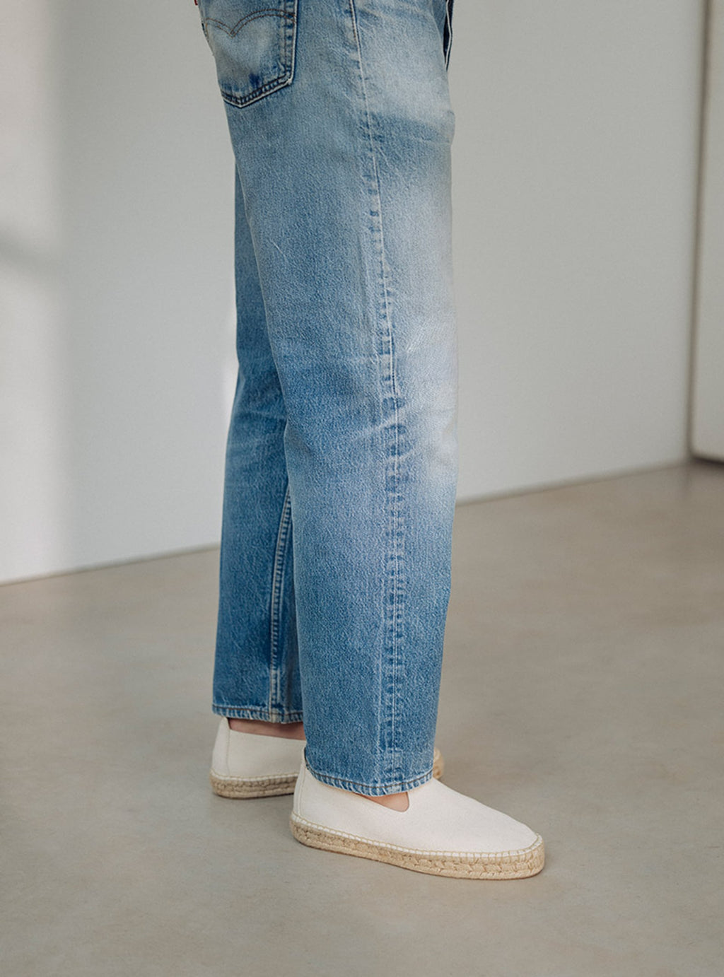 The Espadrille - Ivory Canvas
