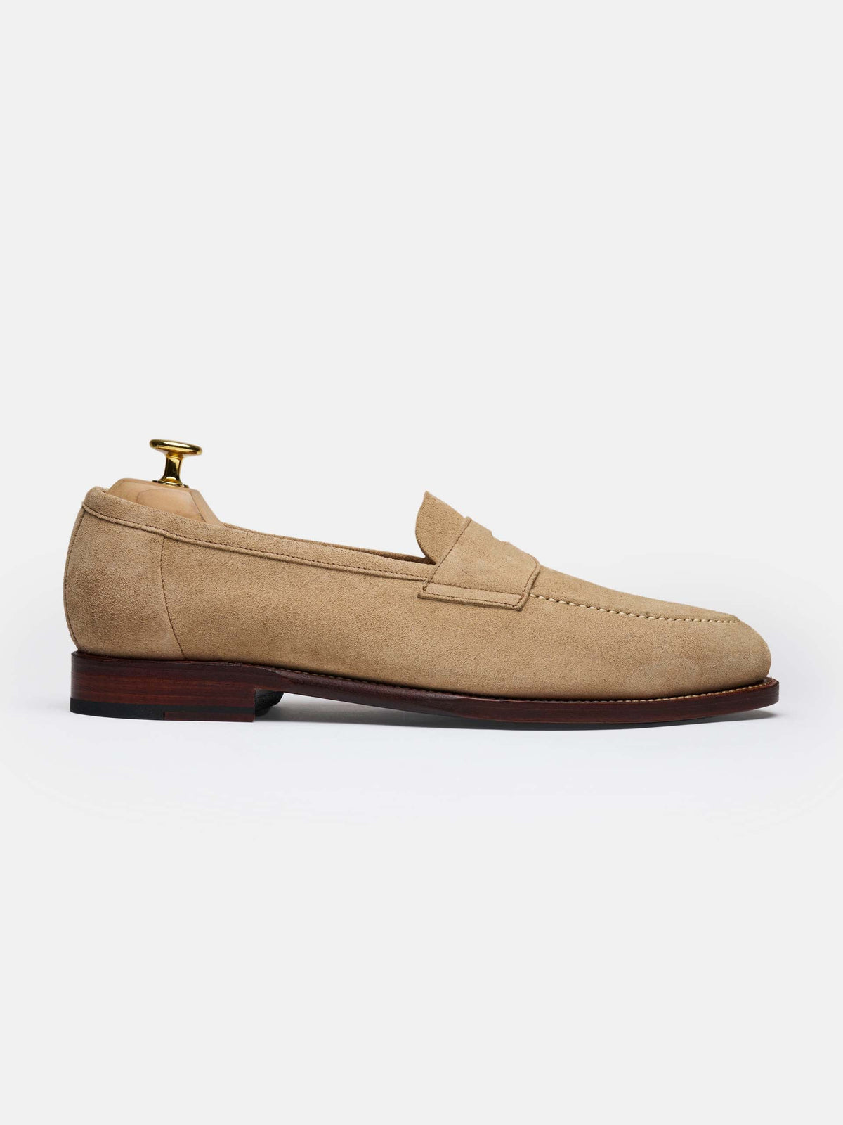 The Penny Loafer - Sand Suede - Unlined