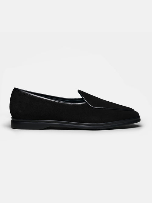 The Belgian Loafer - Black Suede