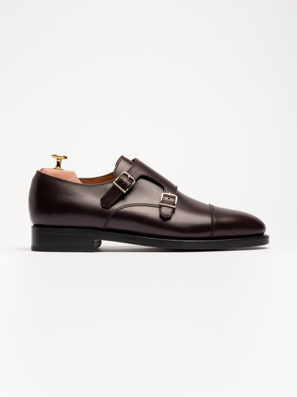 The Double Monkstrap - Burgundy Calf