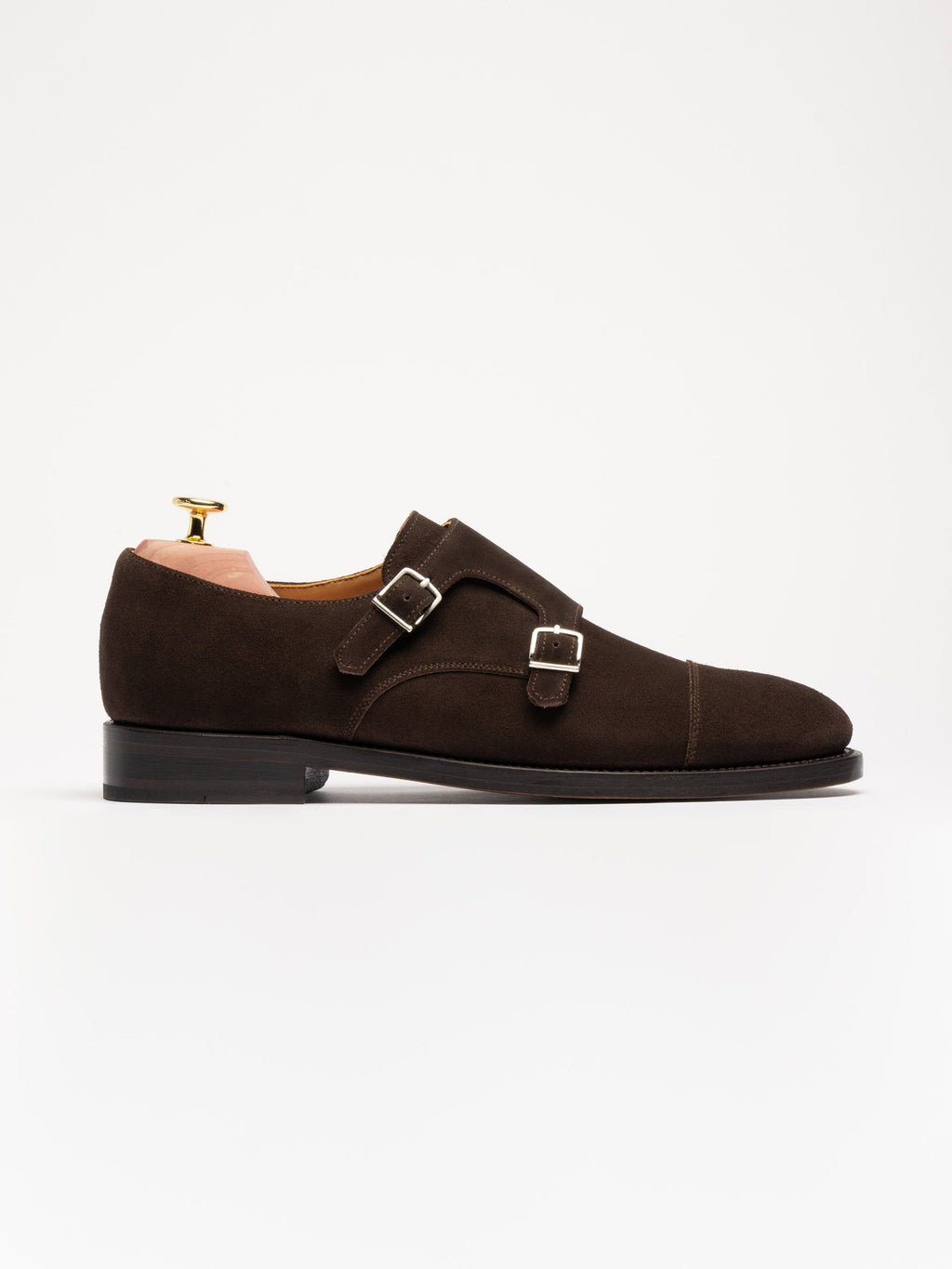 The Double Monkstrap - Brown Suede