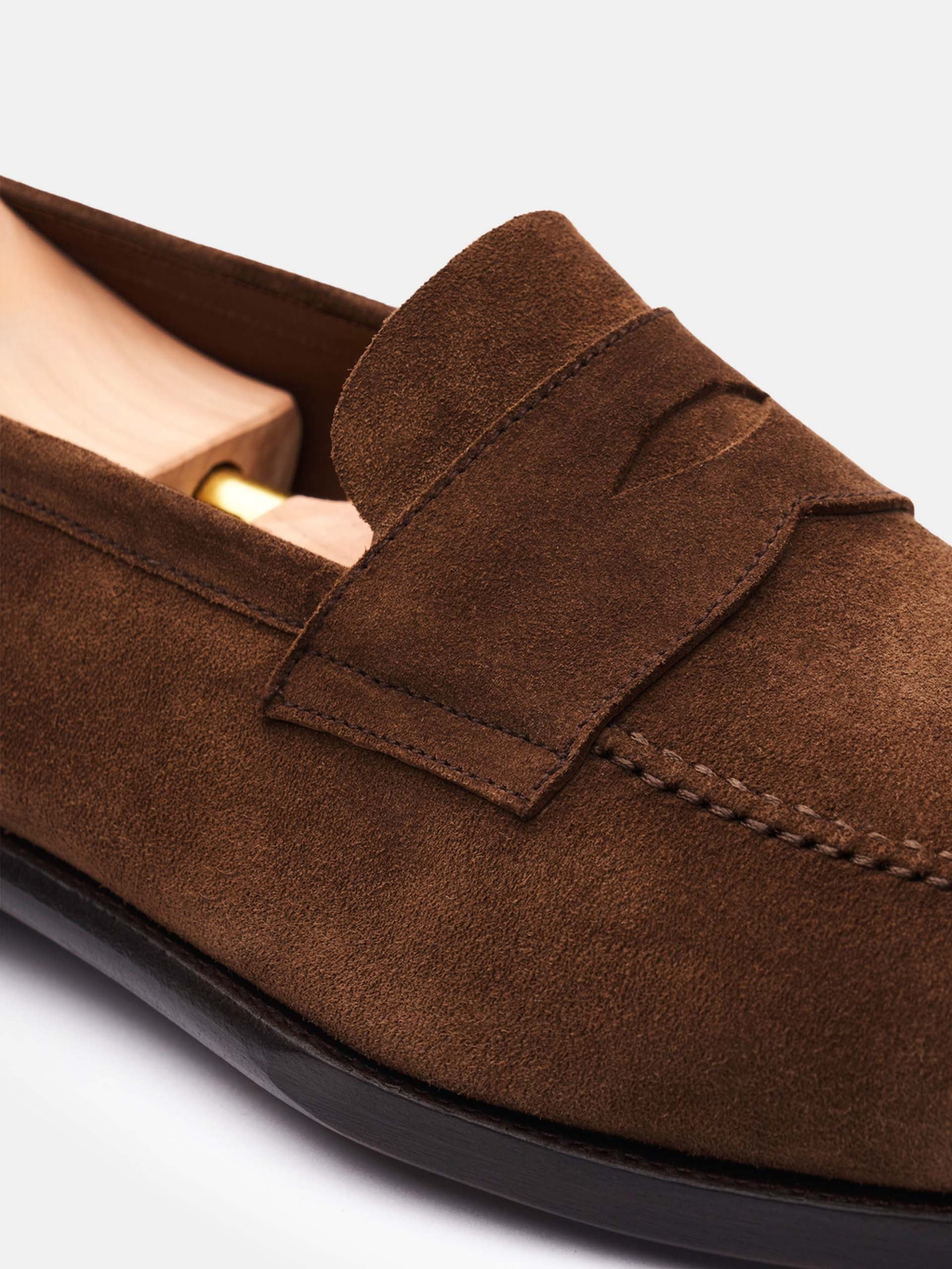 The Penny Loafer - Medium Brown Suede