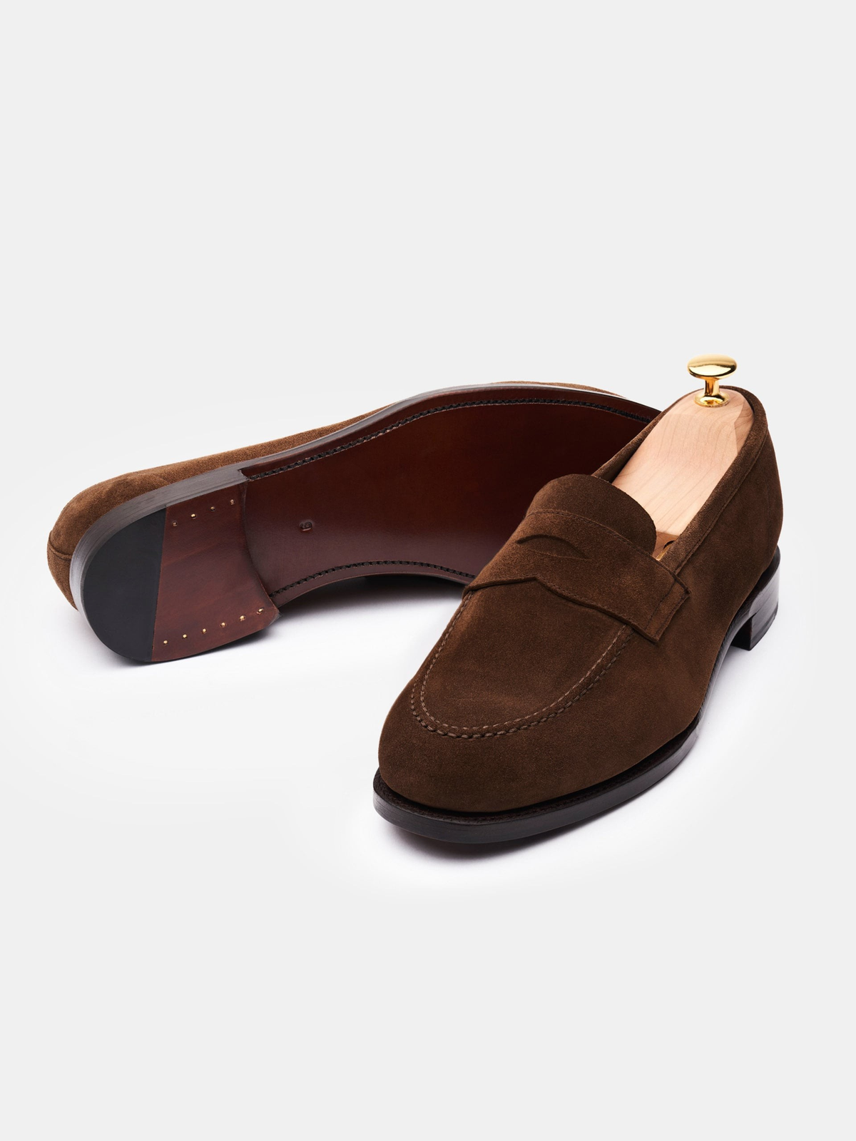 The Penny Loafer - Medium Brown Suede