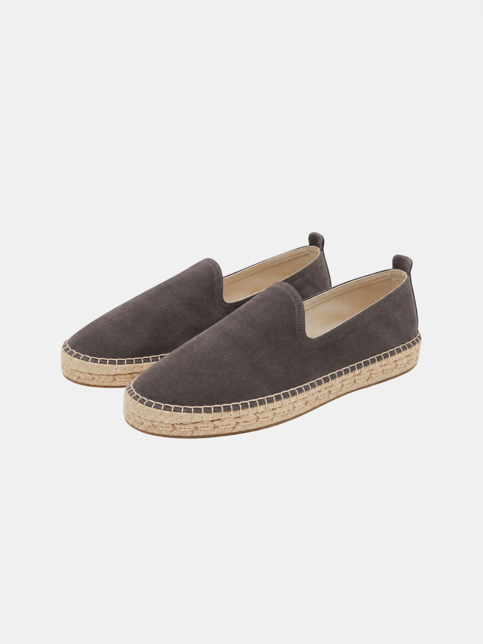 The Espadrille - Light Grey Suede